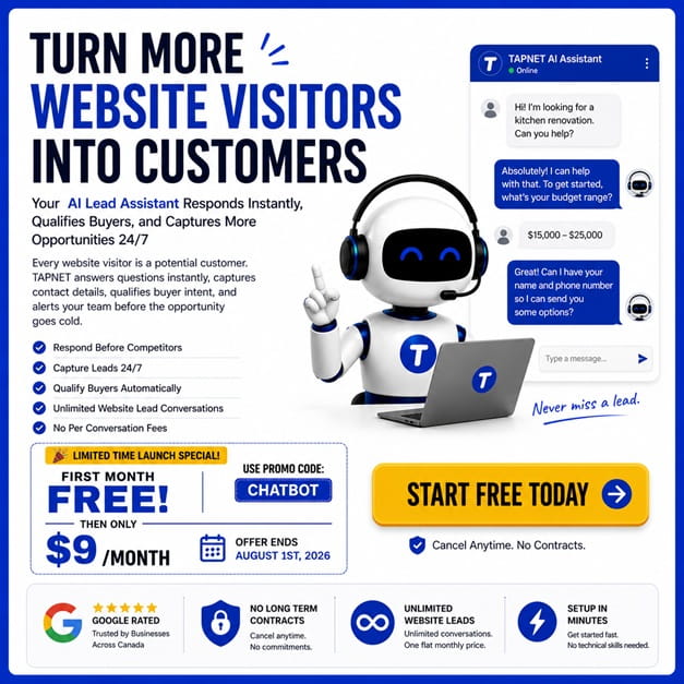 TAPNET AI Assistant turn more visitors into leads